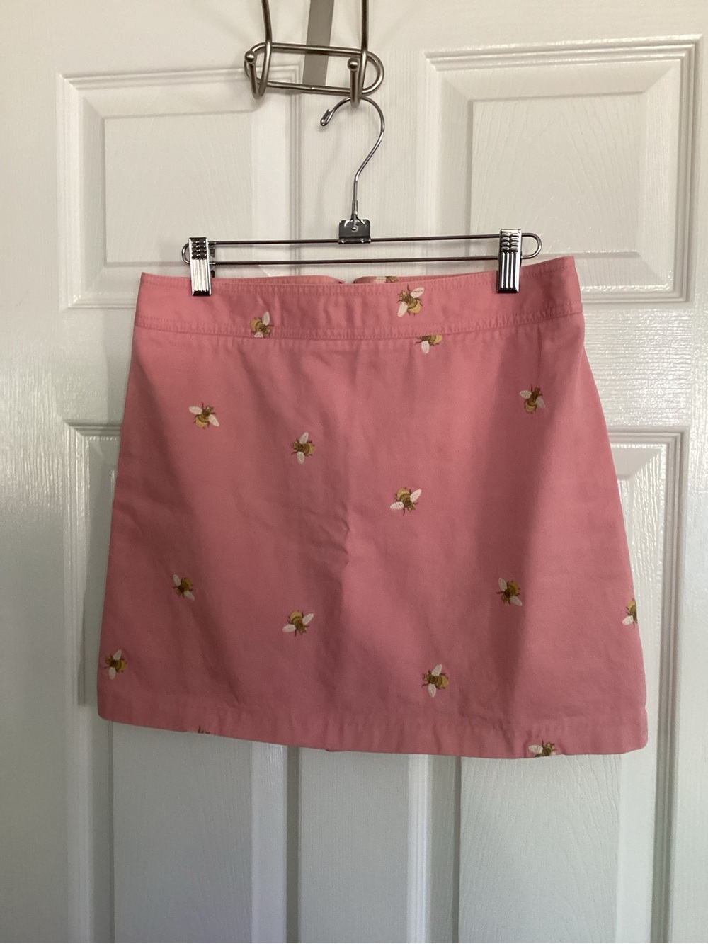 J. Crew Pink Embroidered Floral Mini Skirt